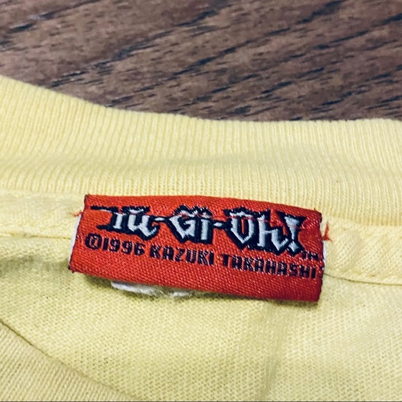 Vintage 1996 yu gi oh shirt Yellow Shirt Age 10-11 Youth Rare Unique - Picture 5 of 6